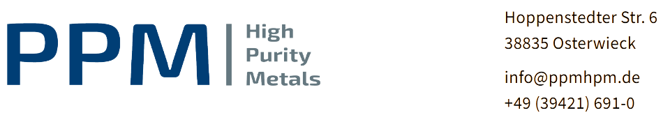 PPM High Purity Metals